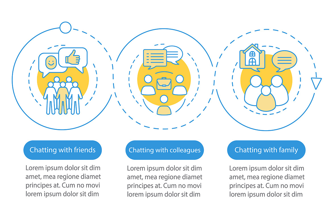 Chatting people vector infographic, a Templates & Theme by IMG Visuals