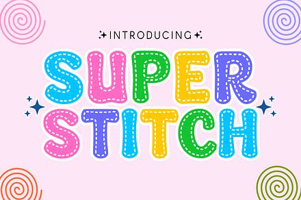 Super Stitch - Cartoon Font Types, a Font by AMC STUDIO