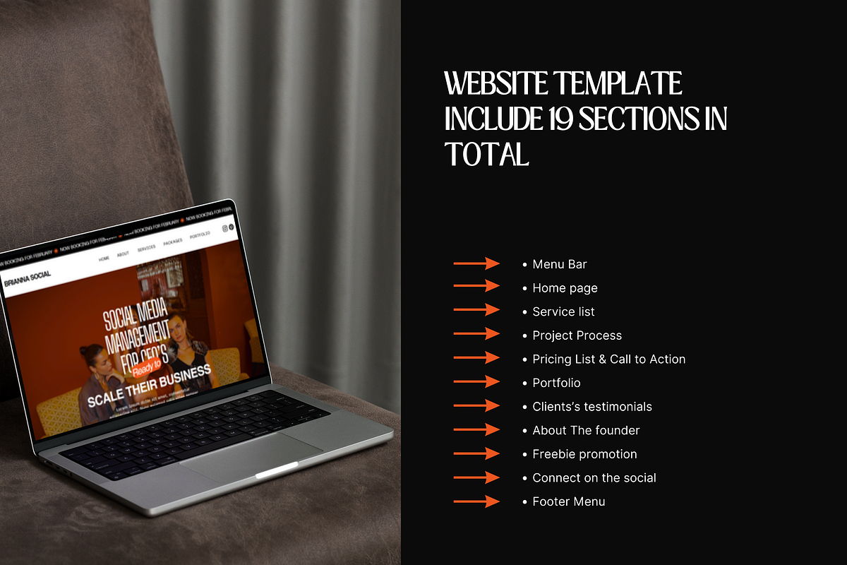 Social Media Manager Canva Website, a Landing Page Template by My Template Studio (Photo 2 of 11)