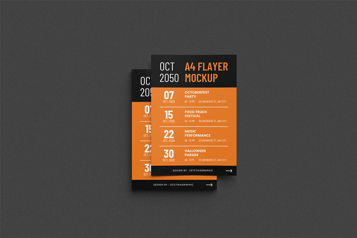 A4 Flayer Mockup, an Advertising Mockup by Afif_studio (Photo 4 of 5)