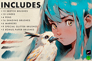 58 Procreate Brushes For Every Day, a Brush Add-On by Nuclear Brushes (Thumbnail 2 of 10)