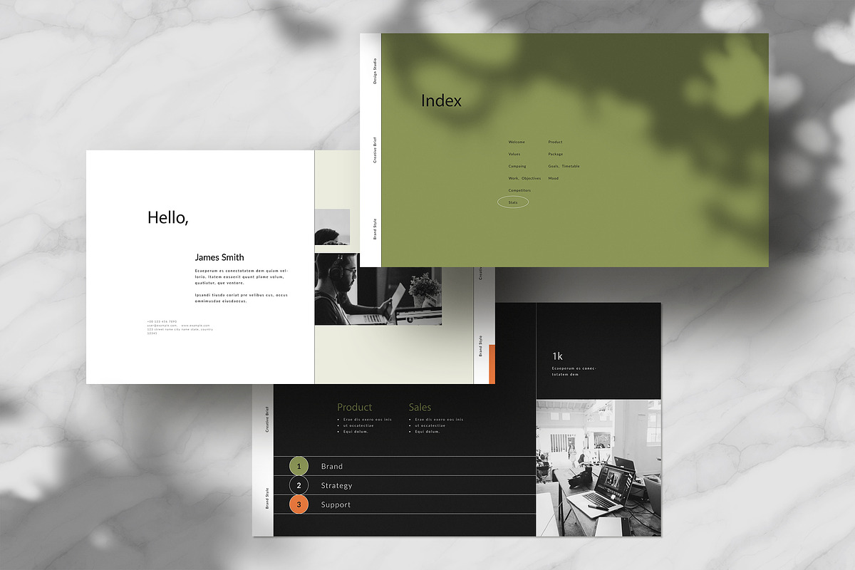 Creative Brief Template, a Presentation Template by White Graphic (Photo 3 of 7)