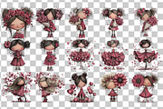 Floral Girl PNG Clipart Watercolor, a Seasonal Illustration by Nicolle's Colorful Art (Thumbnail 3 of 5)