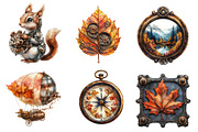 Steampunk Autumn Clipart, an Illustration by CreationArt (Thumbnail 2 of 5)