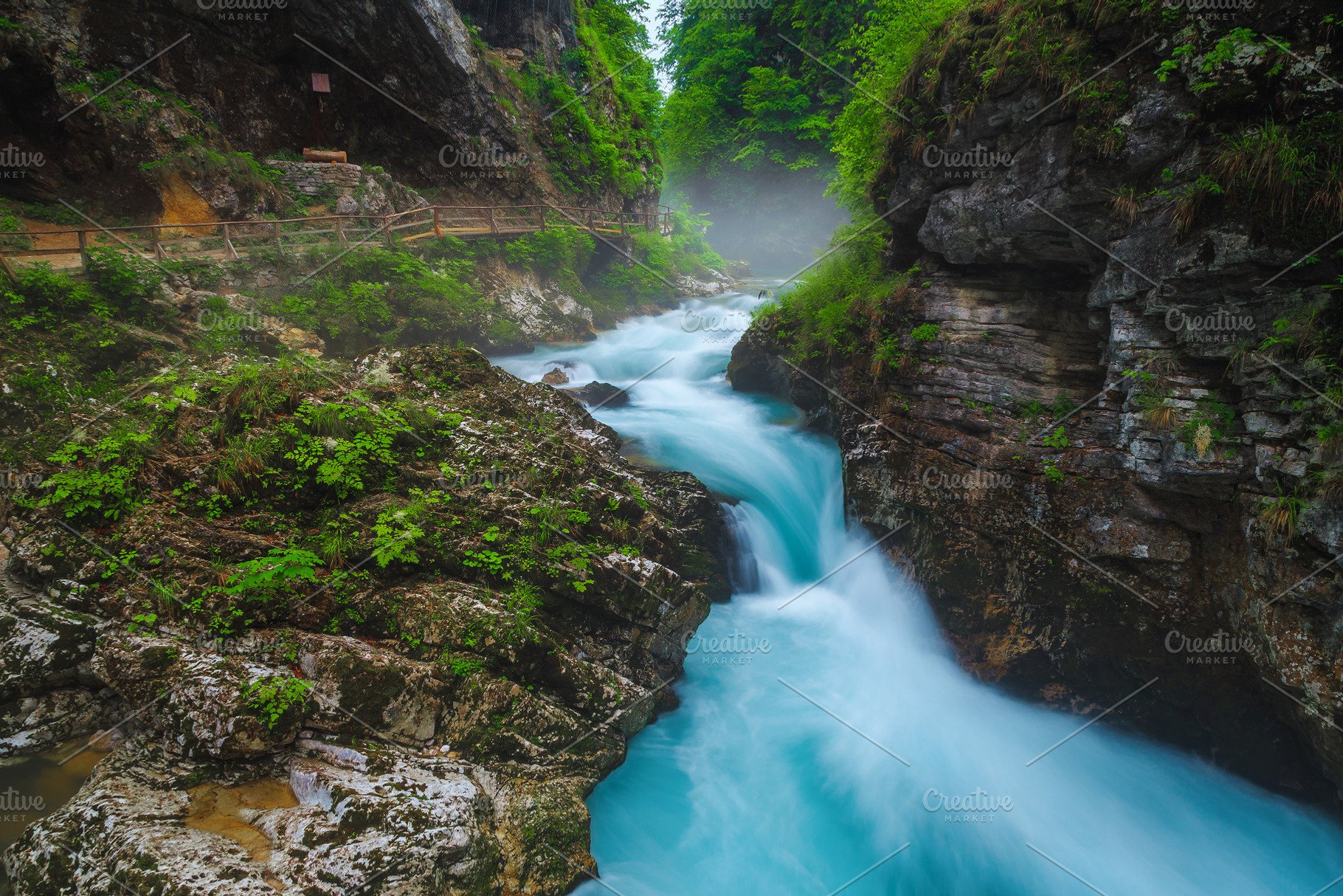 Cascades in the Vintgar gorge, a Nature Photo by Alpine Dreams