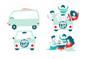 Van life - Cartoon Illustrations, an Object Illustration by LaVika (Thumbnail 4 of 6)