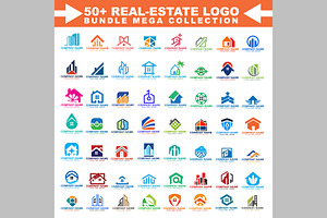 50+ real-estate logo Bundle Mega Set, a Branding & Logo Template by ArmanHossen75