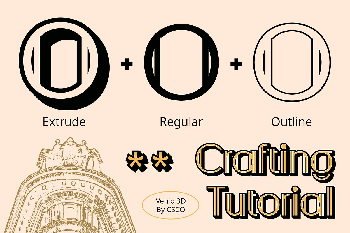 Venio 3D, a Sans Serif Font by Craft Supply Co. (Photo 2 of 8)