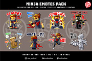 NINJA EMOTES PACK, an Emoji Icon by mikailain (Thumbnail 1 of 2)