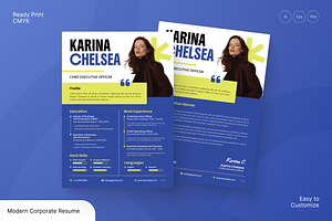 Blue Green Modern Corporate Resume