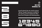 Big Sexy Numeral Set, a Sans Serif Font by Port Design Company (Thumbnail 1 of 7)