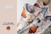 Seashells patterns collection, a Pattern Graphic by Sam2211 (Thumbnail 4 of 13)