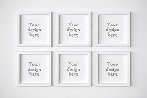 Set of 6 square frame mockups