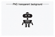 Humanoid and Droid Robot Glyph Icons, an Icon by Designfour (Thumbnail 4 of 7)