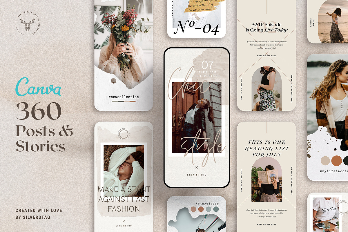 Canva Instagram Posts & Stories Pack, a Social Media Template by SilverStag Type Foundry (Photo 48 of 48)