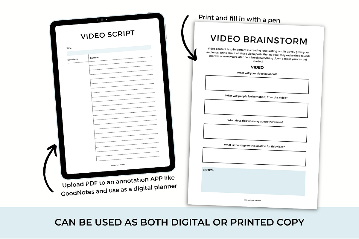 TikTok Printable Planner & Workbook, a Stationery Template by Jennifer Magri Templates (Photo 8 of 8)