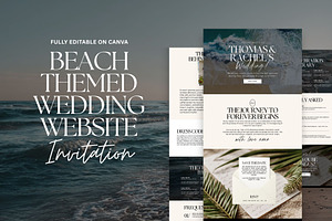 Beach Wedding Website Template, a Templates & Theme by JOA CREATIVE LAB