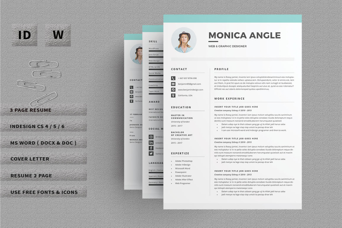 Resume/CV Bundle, a Resume Template by Occy Design (Photo 9 of 12)