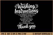 Washing Instructions Laundry SVG, a Seasonal Illustration by Handy Arts Studio (Thumbnail 1 of 3)