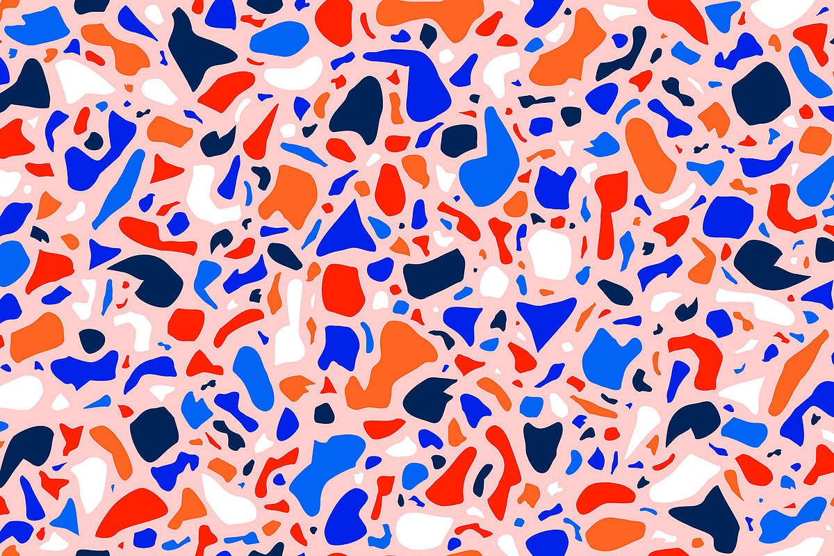 Pink Terrazzo Seamless Pattern, a Pattern Graphic by Krolja (Photo 2 of 5)