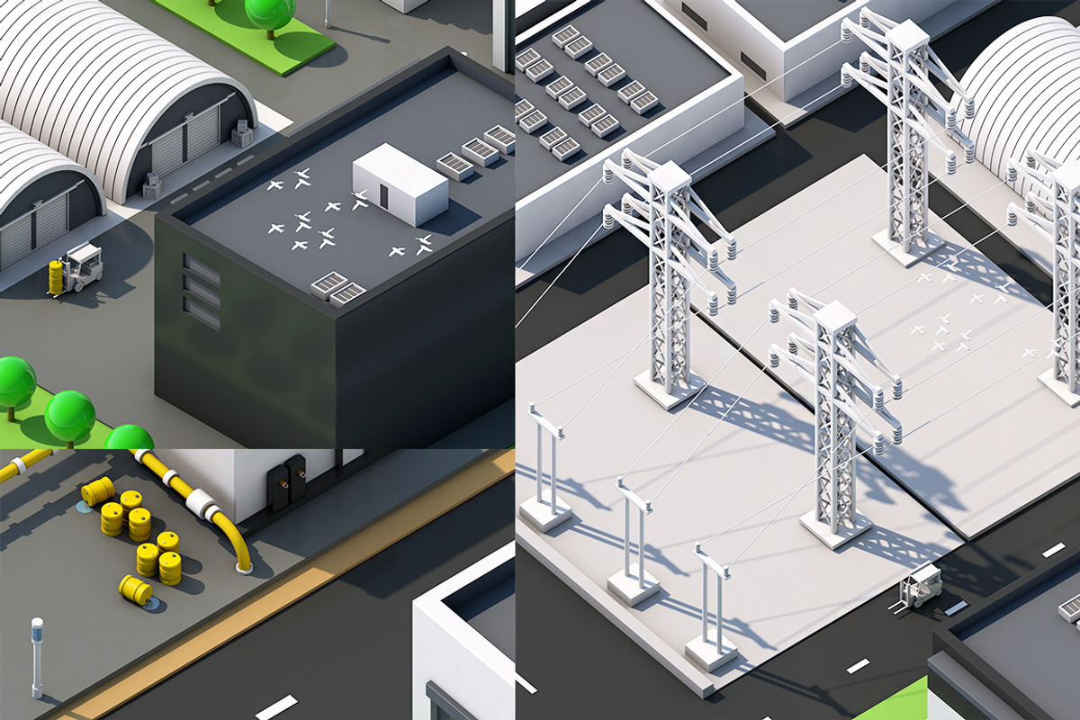 Nuclear plant station, an Architecture 3D Model by Graphicshop (Photo 4 of 4)