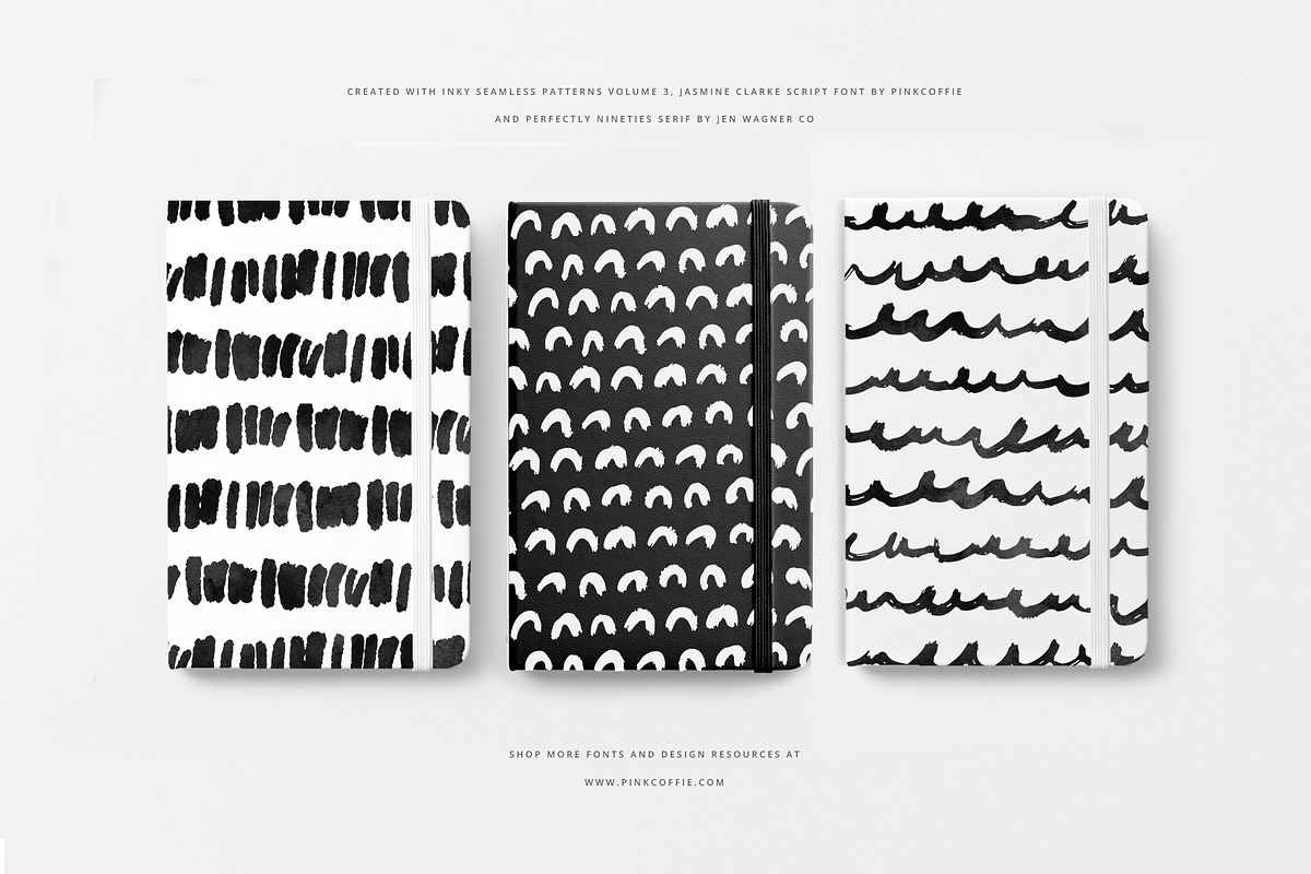 40 Seamless Abstract Inky Patterns, a Pattern Graphic by Pink Coffie