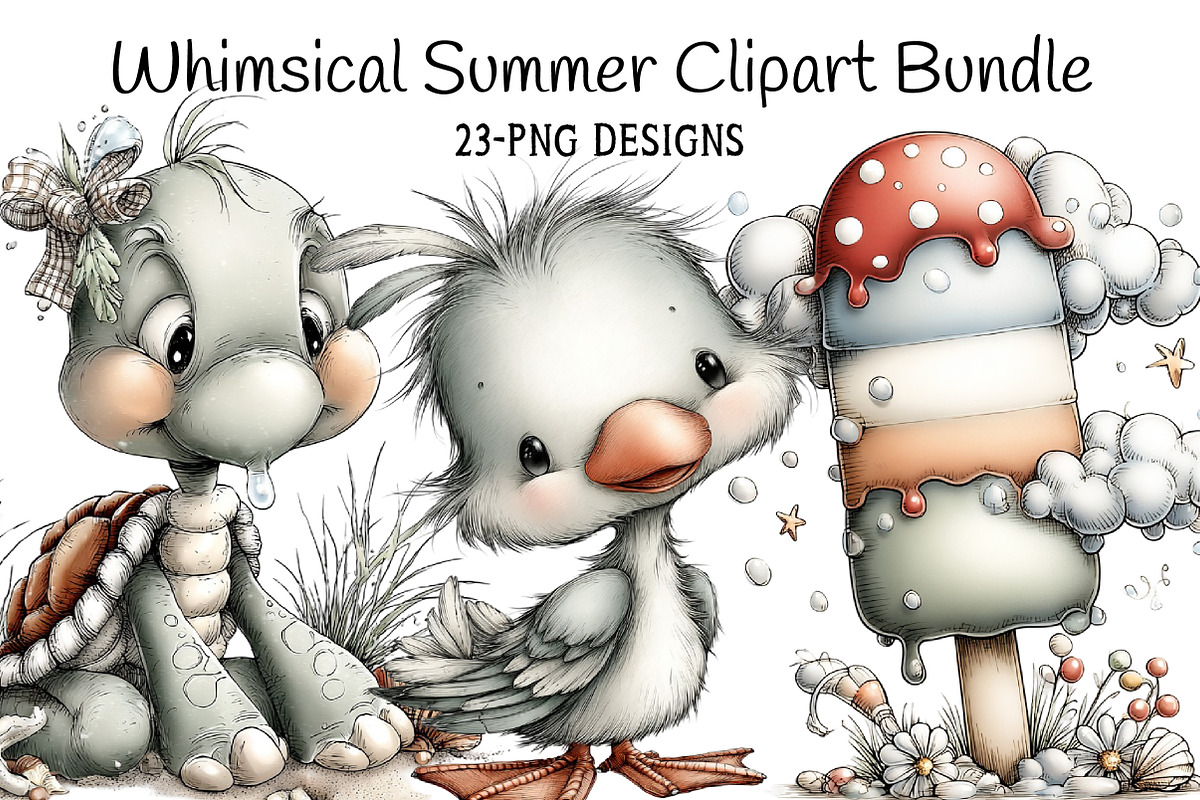 Whimsical Summer Clipart, an Illustration by Daily.Designs (Photo 1 of 6)