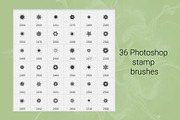 Snowflakes photoshop brush, a Brush Add-On by Olga Basheva (Thumbnail 2 of 7)