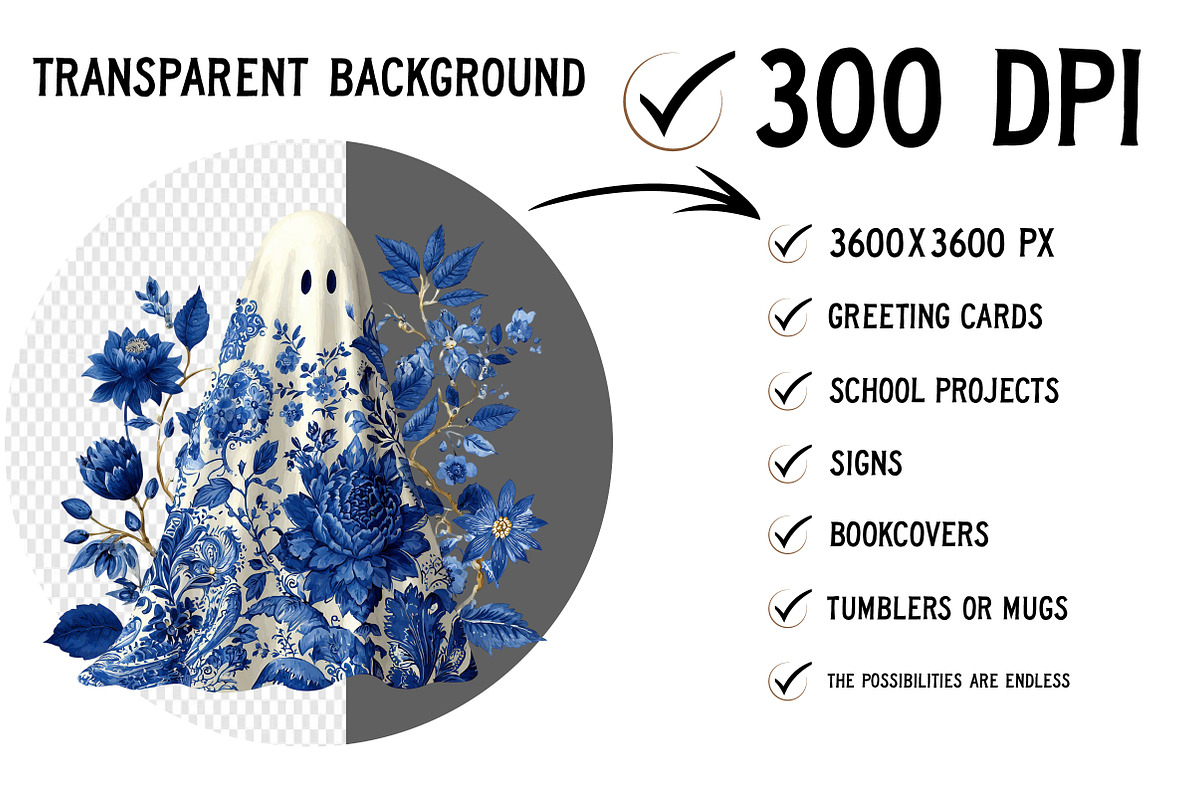 Whimsical Ghost Clipart Bundle, a Seasonal Illustration by Craft Nest (Photo 2 of 8)