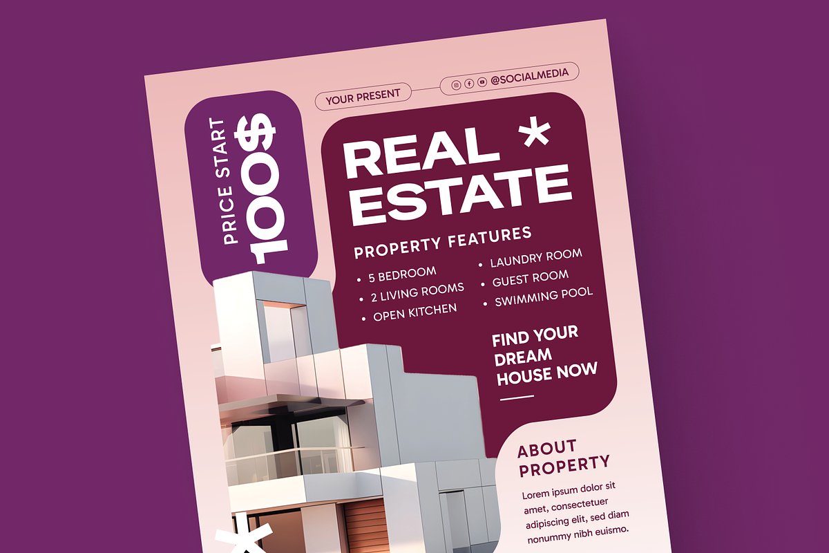Real Estate Flyer Set, a Flyer Template by MMPixelCraft (Photo 4 of 4)