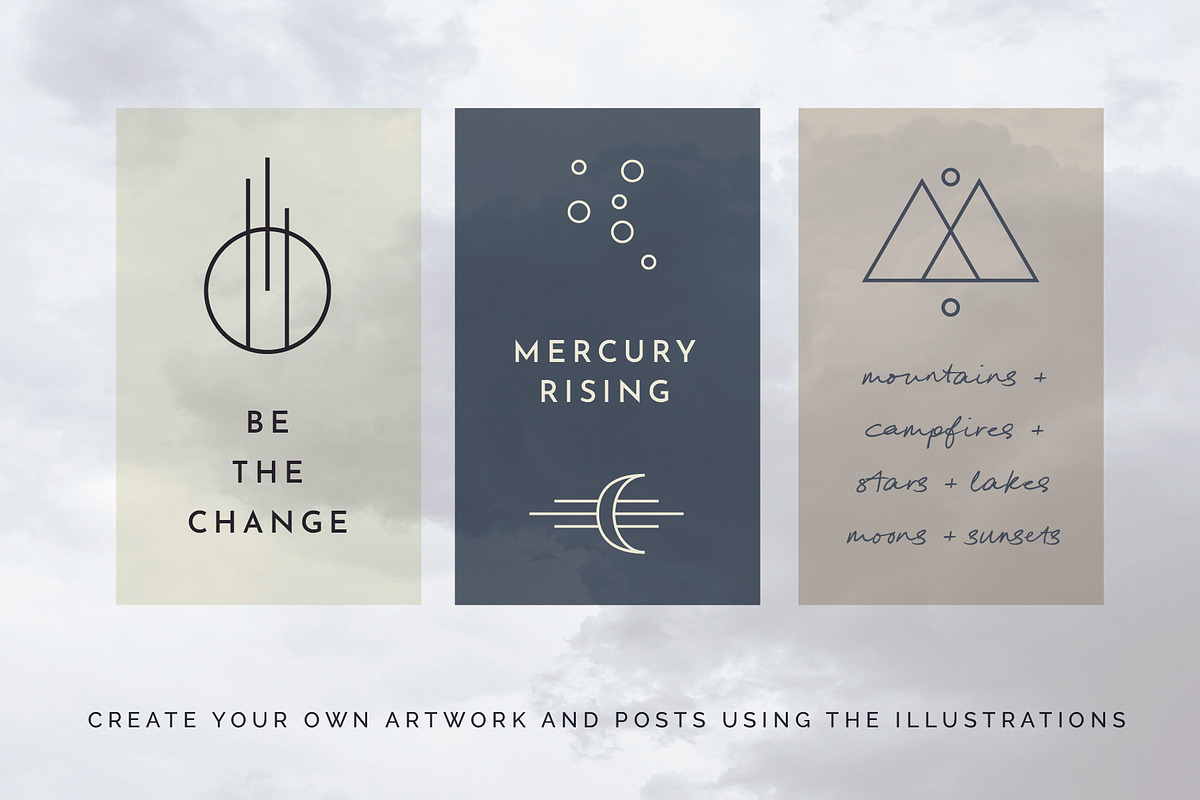 Sacred Geometric Tarot Minimal Icons, an Outline Icon by CreativeWilderness (Photo 7 of 12)