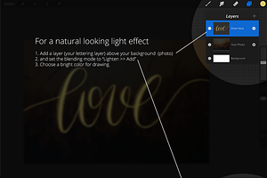 Procreate Light And Effect Lettering