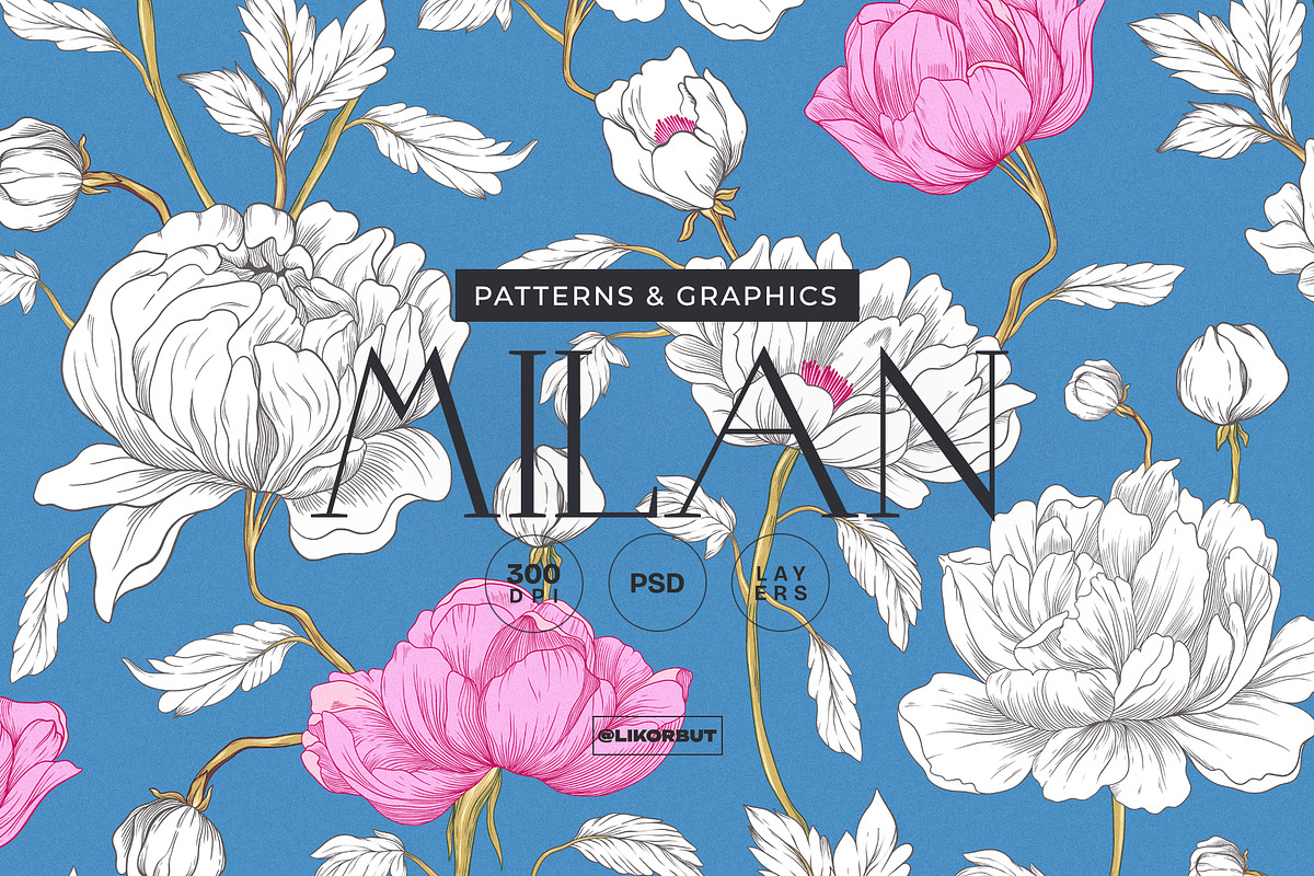 Elegant Bloom Luxury Pattern Design, a Pattern Graphic by likorbut (Photo 1 of 13)