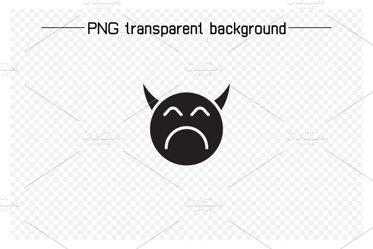 Bored and Moody Devil Emojis, a Solid Icon by Designfour (Photo 2 of 7)
