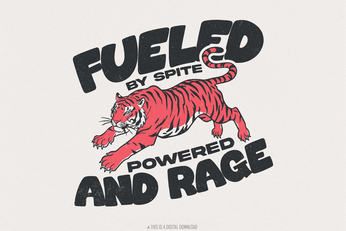 Fueled by Rage PNG, Snarky Vintage, an Illustration by SharpMarketplace (Photo 1 of 9)