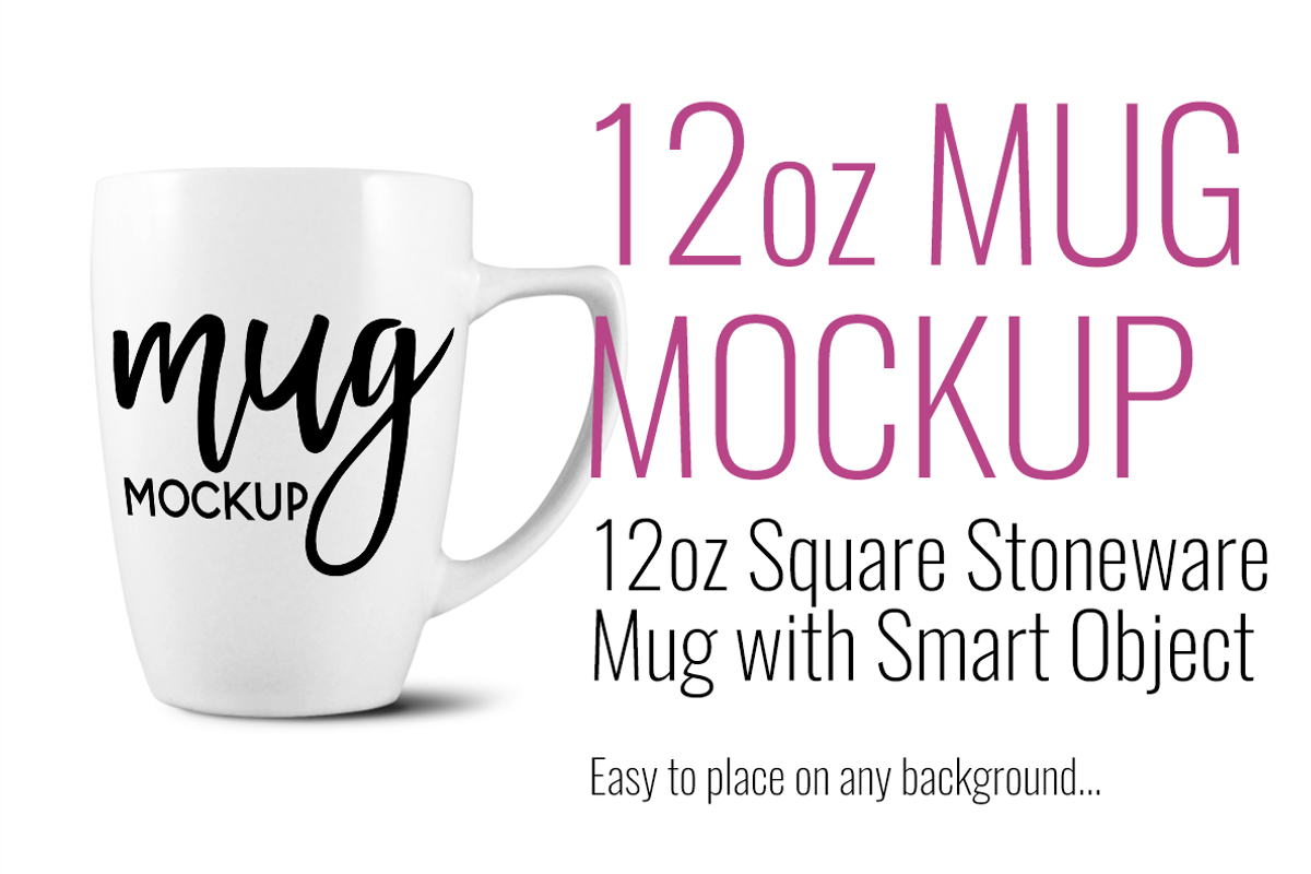 12oz White Square Stoneware Mug DT, a Product Mockup by SarahDesign (Photo 1 of 5)