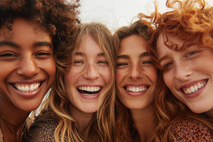 Friends enjoy a fun moment, a Photo by Beautiful things