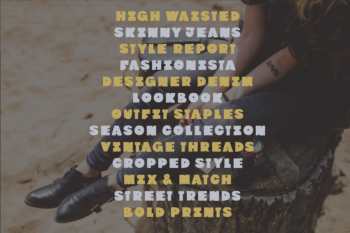 Fullford chunky font preview 4