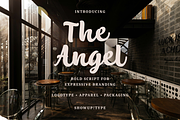 The Angel (Logotype), a Script Font by ShowUp! Studio (Thumbnail 1 of 8)