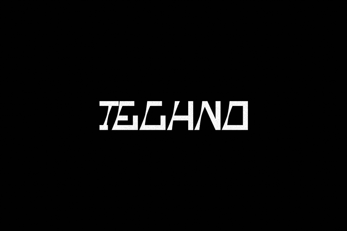 Gomborg - Techno Font, a Sans Serif Font by Iqsiart Studio (Photo 4 of 6)