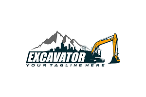 Excavator Logo Template