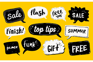 Speech bubbles top tips. Dialog, an Object Illustration by Stock-Smart-Start