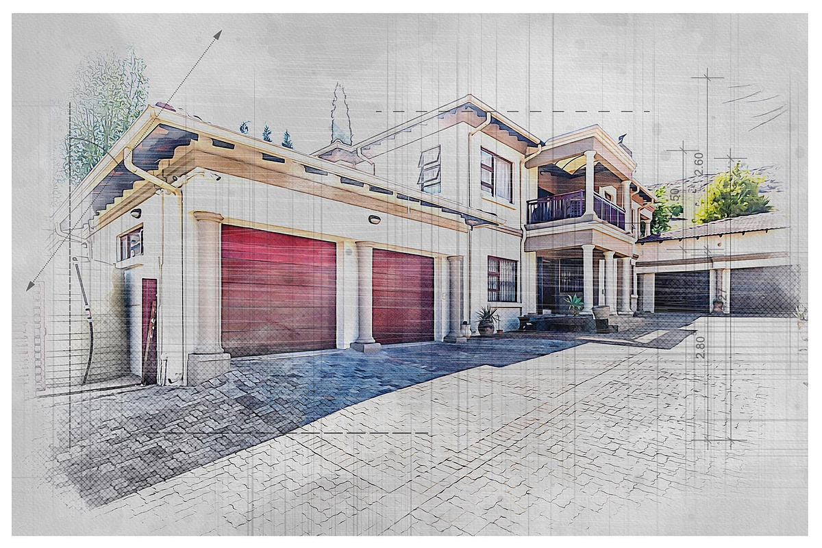 House Concept Sketch Art Effect, an Action Add-On by MRI STUDIO (Photo 21 of 29)