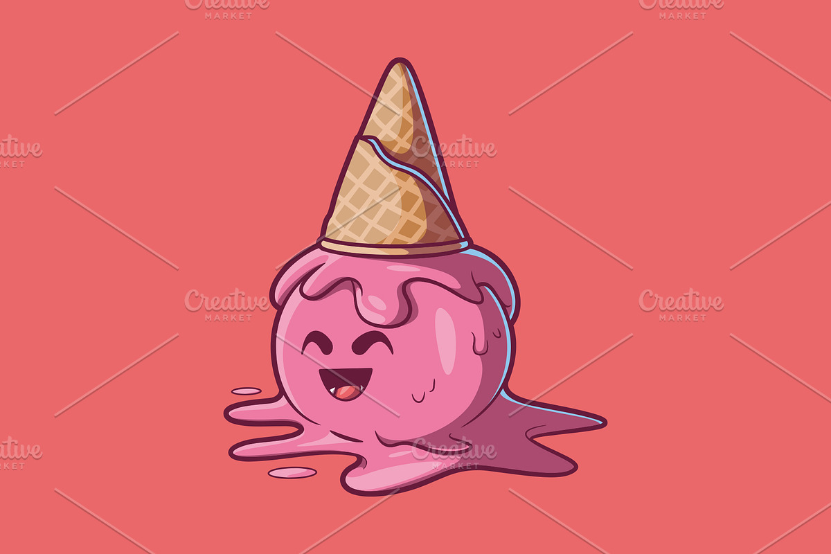 Ice Cream Ball!, a Food Illustration by pedrors