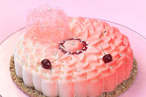 Coconut Cherry "Flower" Cake