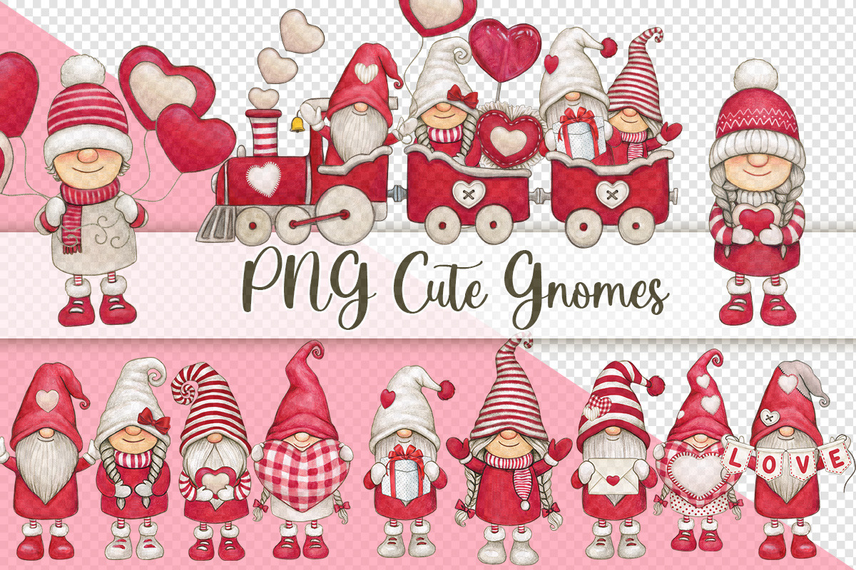 60 Watercolor love themed elements, a Seasonal Illustration by angychan (Photo 7 of 8)