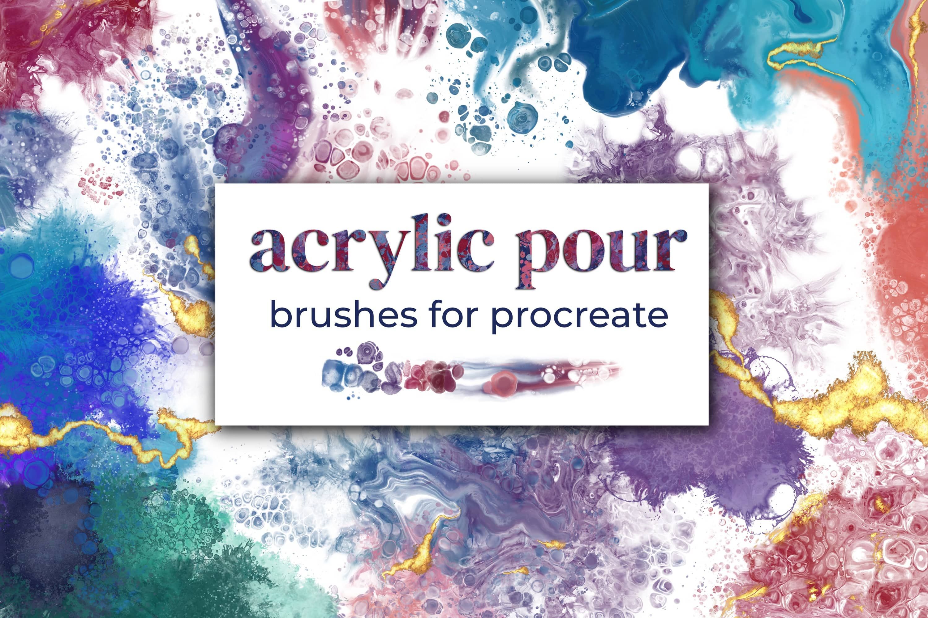 Acrylic Pour Brushes for Procreate, a Brush Add-On by AJ Brushes