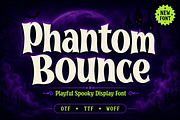 Phantom Bounce – Spooky Display Font, a Slab Serif Font by Wow Magic (Thumbnail 1 of 4)