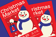 Red Cute Christmas Market Flyer, a Flyer Template by Gumico Studio. (Thumbnail 3 of 3)