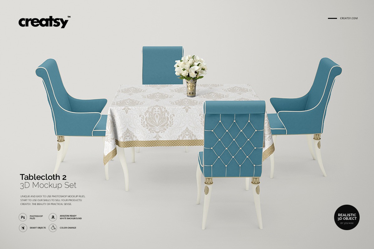 Tablecloth Mockup Set 2, a Product Mockup by creatsy5 (Photo 1 of 9)